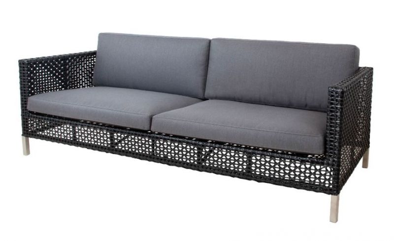 Connect 3 -seater sofa including seat cushion in grey Cane-Line SPECIAL OFFER